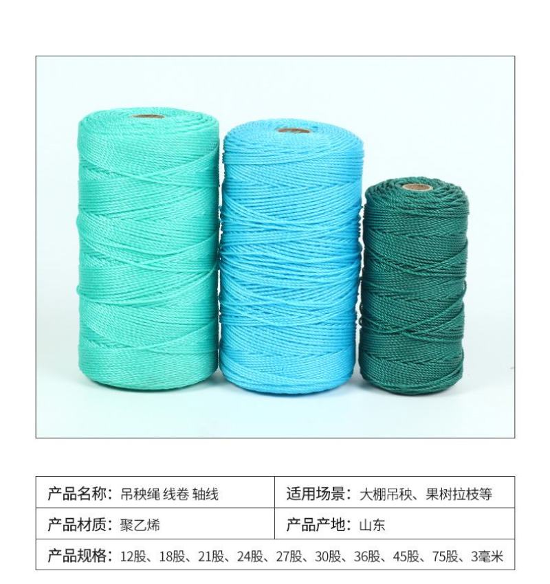 防晒抗老化PE吊秧绳吊蔓绳，西红柿黄瓜辣椒茄子等专用吊绳