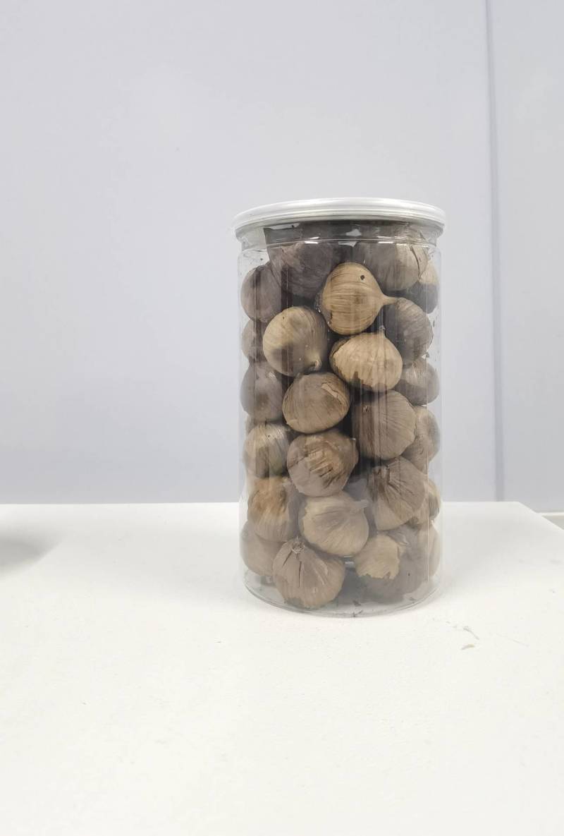 金乡大蒜基地厂家直销云南独头发酵黑蒜净含500克罐装黑蒜