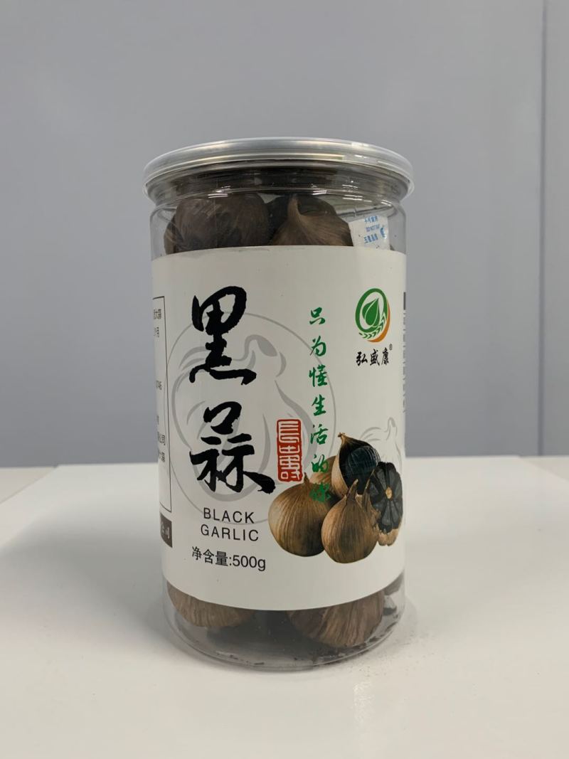 金乡大蒜基地厂家直销云南独头发酵黑蒜净含500克罐装黑蒜