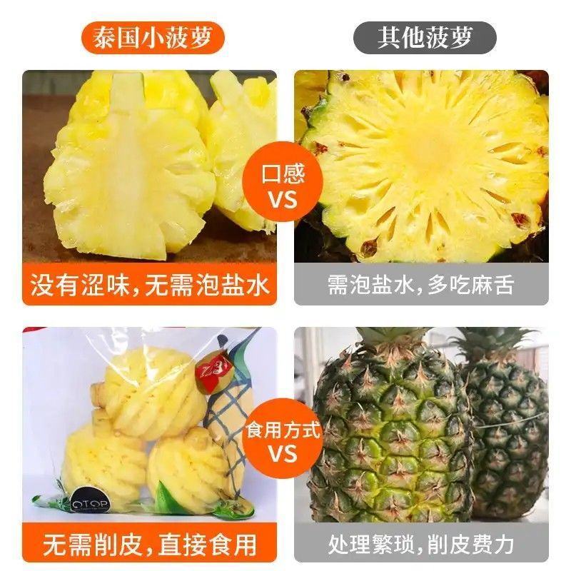 脆甜云南香水小菠萝当季现摘新鲜水果商超批发对接一件代发
