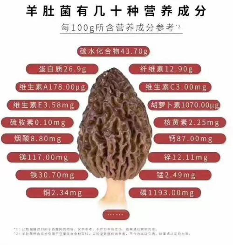 湖北恩施食用菌现货高山羊肚菌6斤包邮