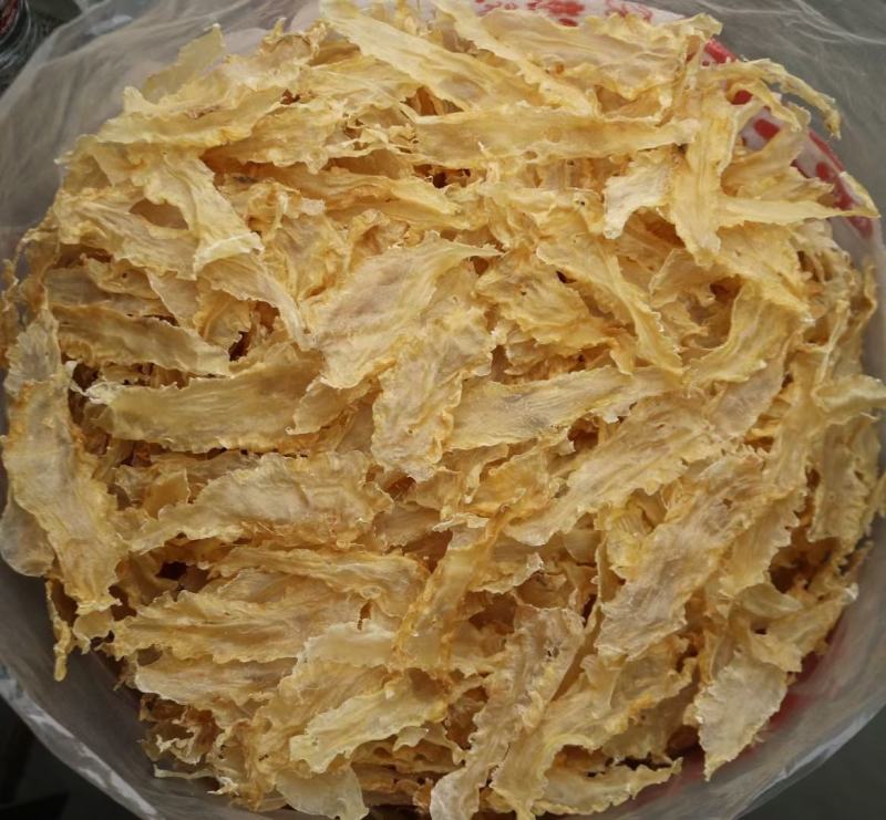 B厂110头挪威鳕鱼胶花胶足干颜色浅黄色纯淡干货没有加料