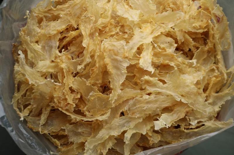 B厂110头挪威鳕鱼胶花胶足干颜色浅黄色纯淡干货没有加料
