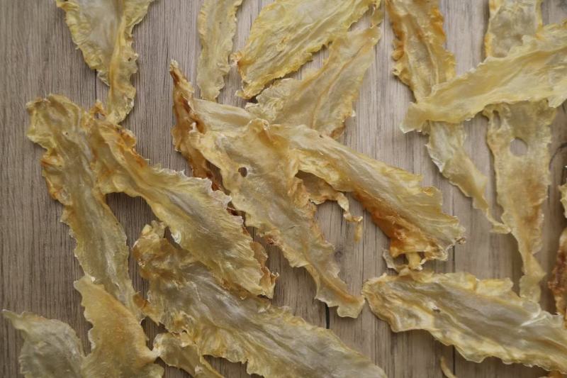B厂110头挪威鳕鱼胶花胶足干颜色浅黄色纯淡干货没有加料