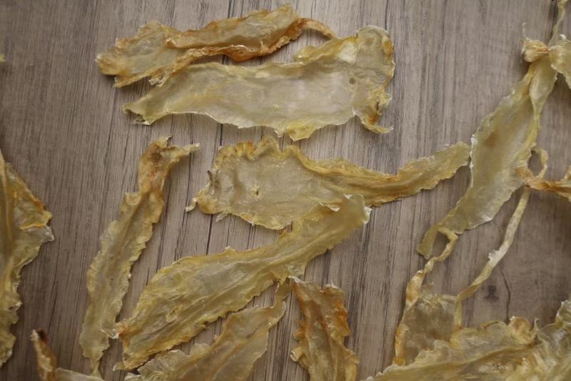 B厂110头挪威鳕鱼胶花胶足干颜色浅黄色纯淡干货没有加料