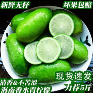 【新鲜现摘】无籽香水柠檬青柠檬5斤1斤装奶茶店专用