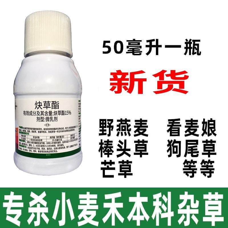 炔草酯小麦田除草剂燕麦看麦娘芒草棒头草蜡烛草