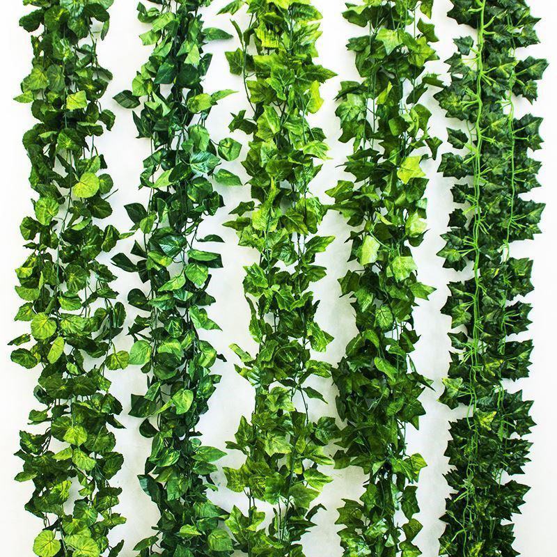 假花绿叶仿真藤条葡萄叶假树叶塑料藤蔓植物吊顶装饰花藤树藤