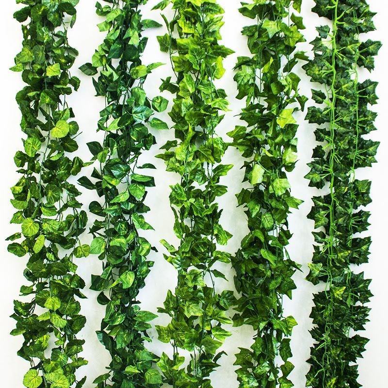 假花绿叶仿真藤条葡萄叶假树叶塑料藤蔓植物吊顶装饰花藤树藤