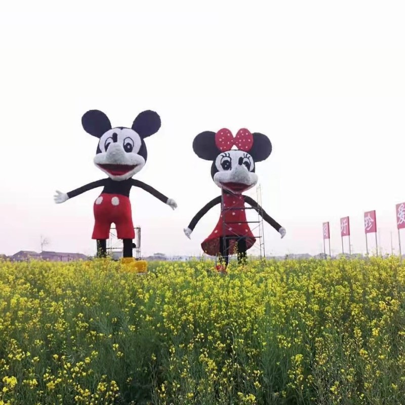 四川仿真雕塑厂制作绢花造型植物雕塑定制