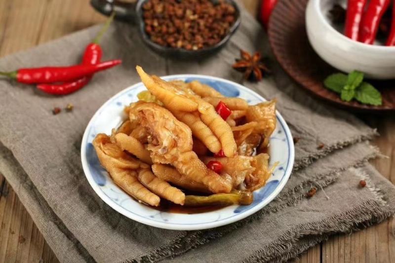 农家醋泡凤爪追剧休闲零食380克/罐批发，一件代发
