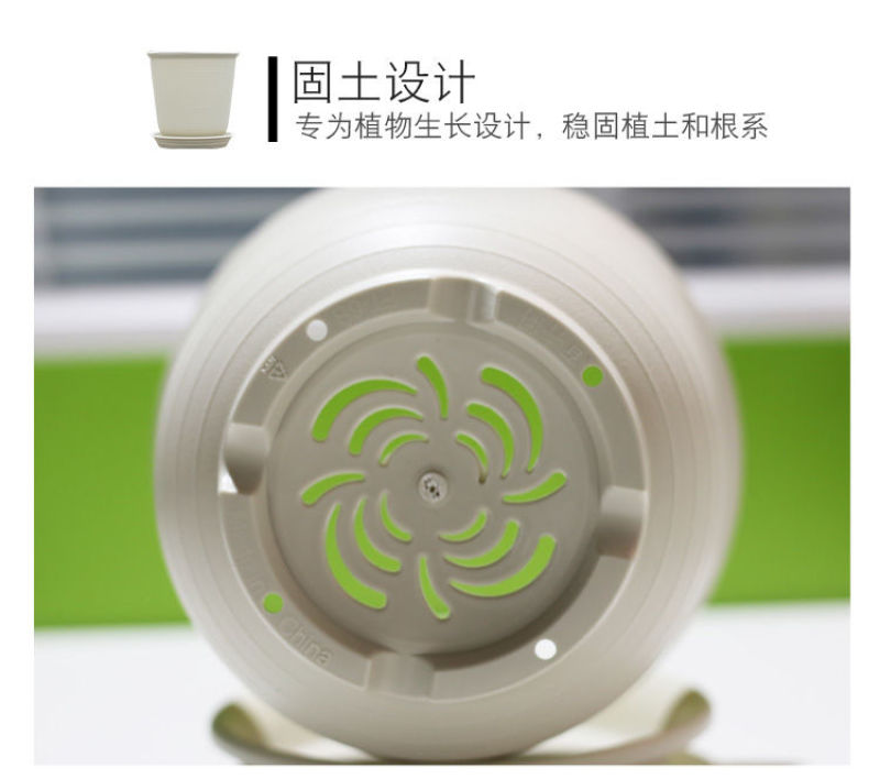 矮款树脂仿陶瓷塑料花盆，四种颜色多种尺寸，厂家批发送托盘