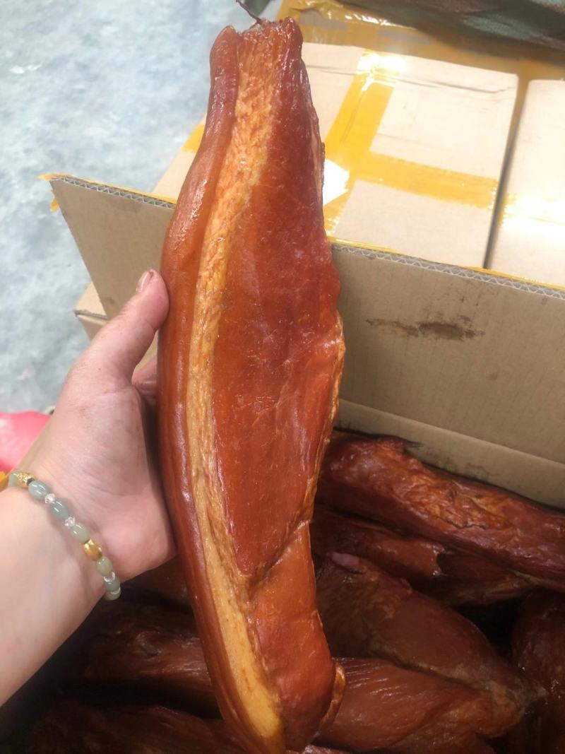 电烤二刀腊肉烟熏腊头批发电商网络直播供货