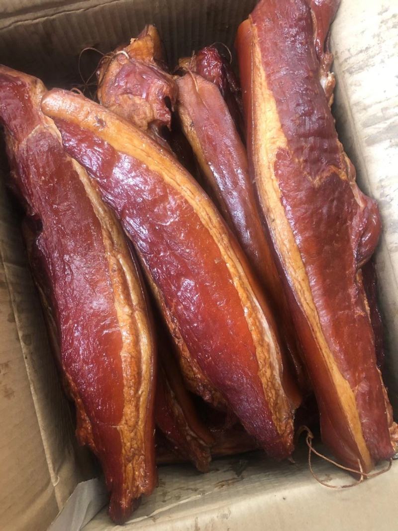 电烤二刀腊肉烟熏腊头批发电商网络直播供货