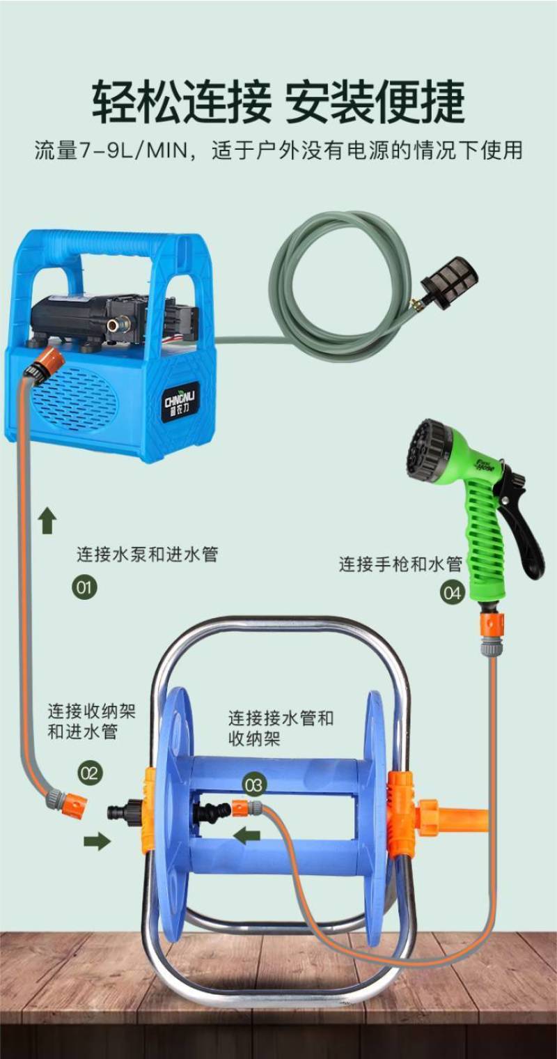 超农力锂电小型充电式抽水泵浇菜神器浇水机农用灌溉家用户外