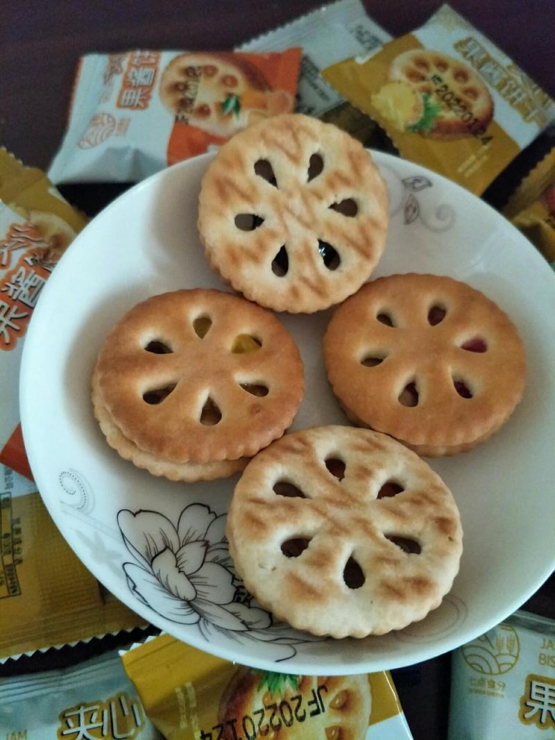 【整箱4OO片】果酱夹心饼干早餐糕点儿童休闲零食小吃独立