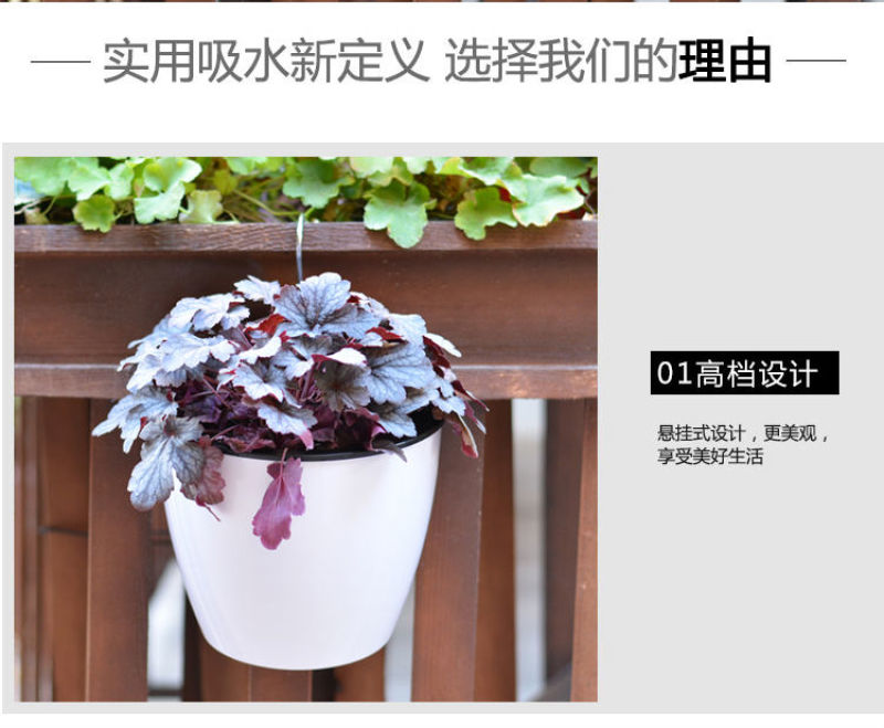 创意壁挂免浇水花盆植物墙懒人自动吸水壁挂塑厂家批发零售