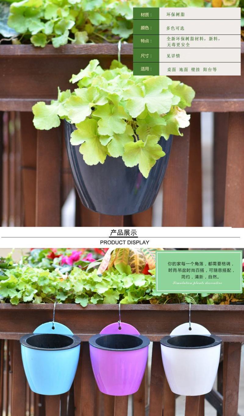 创意壁挂免浇水花盆植物墙懒人自动吸水壁挂塑厂家批发零售