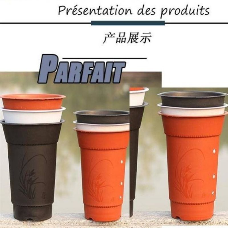 兰花盆塑料专用仿紫砂带孔透气兰仔高特价清仓兰草厂家批发