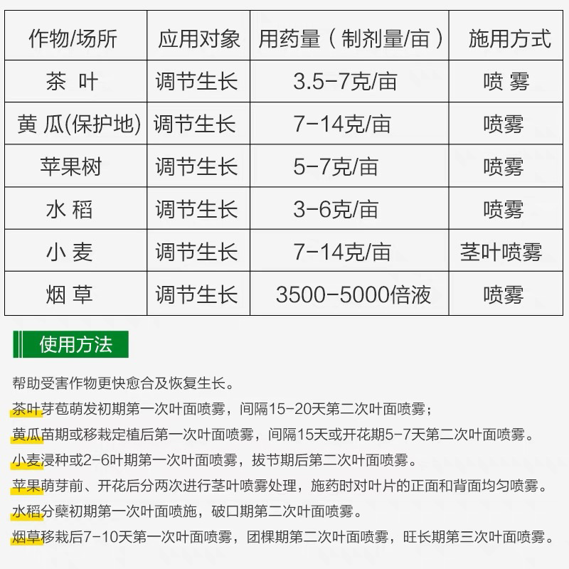 碧护0.136%赤·吲乙·芸苔保花保果解药害调节剂3克