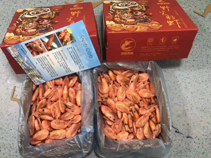 北极甜虾，80/100规格，头籽，品质好，解冻即食，一盒