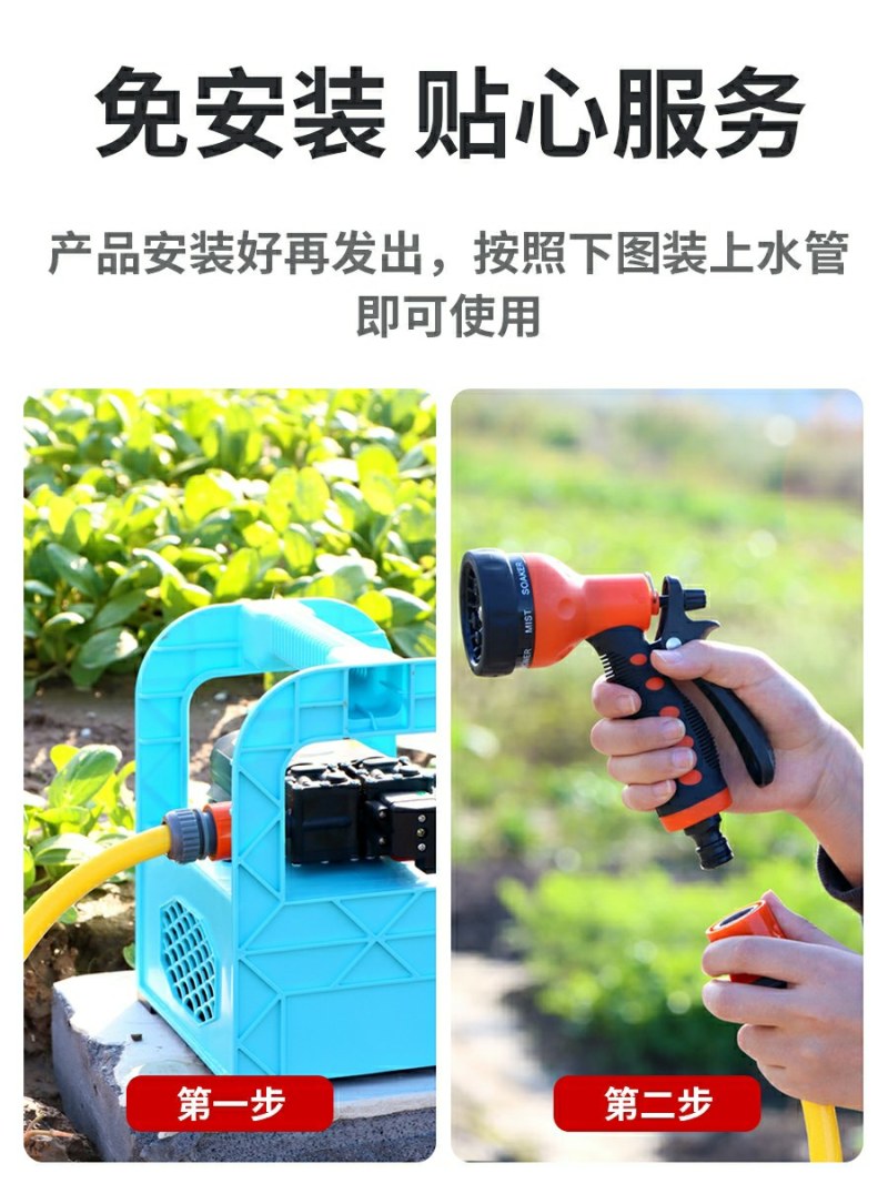 充电水泵便携式家用户外浇菜充电式抽水泵12v小型抽水机打