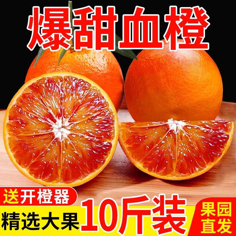 【爆甜血橙】四川血橙新鲜水果橙子红橙皮薄塔罗科拨果冻橙
