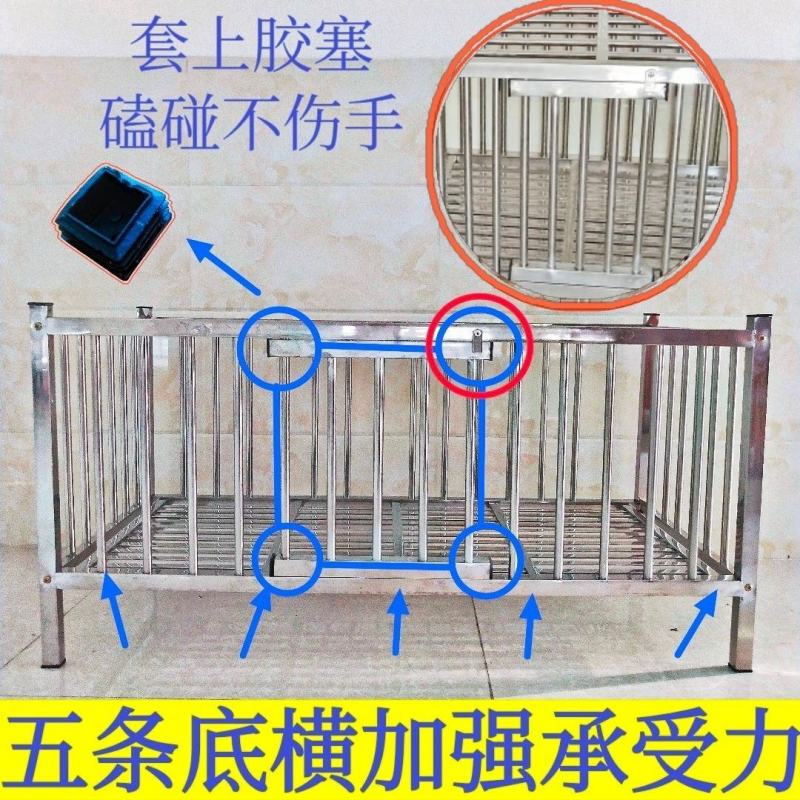 不锈钢鸡笼子鸭笼兔子笼鸽子笼宠物猫笼家用大号加密移动养殖