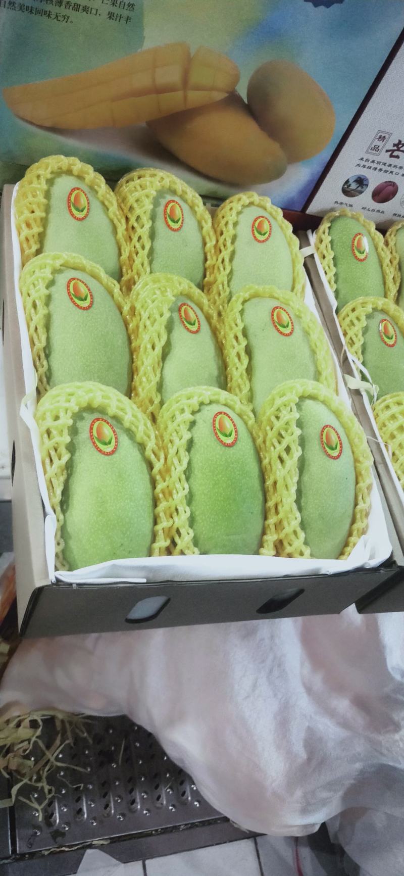 海南精品金煌芒一件代发7到9个果一箱8斤净果随机选