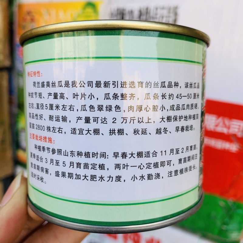 荷兰盛美丝瓜种子特长香丝瓜种子瓜色翠绿香味浓叶片小