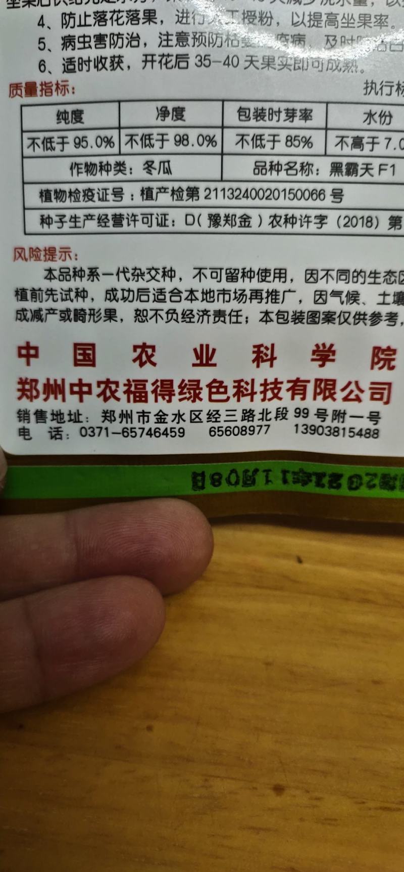 冬瓜种子黑霸天瓜型大、颜色黑、空腔小、耐储运