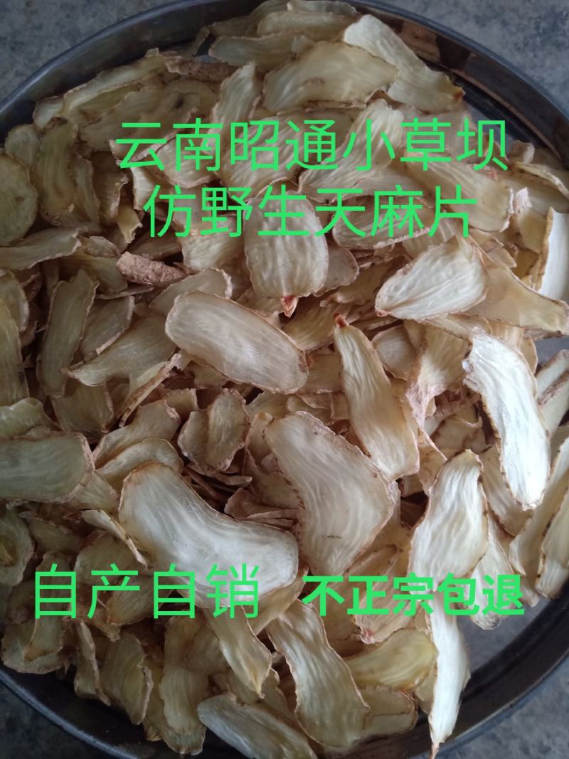 云南昭通彝良小草坝仿野生乌天麻片，没任何添加剂，自产自销
