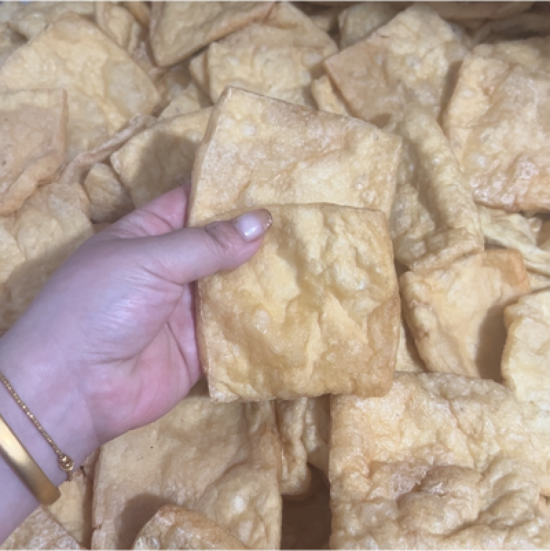 卤水点浆大豆油泡空心扁油豆腐沙县小吃专用