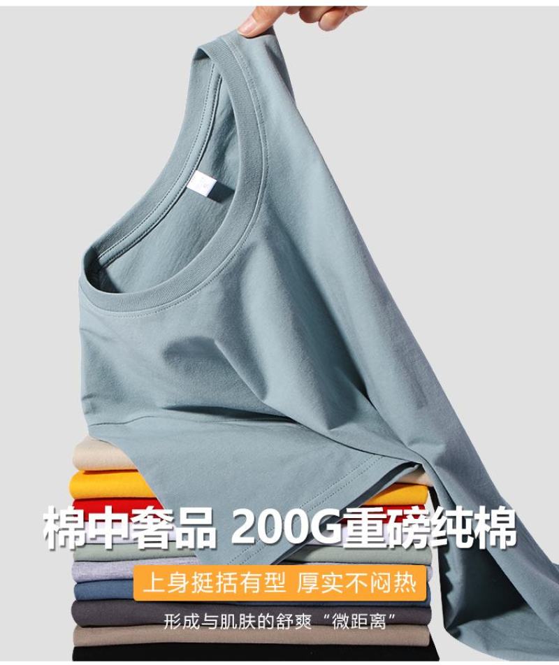 210克纯棉短袖男士刺绣上衣