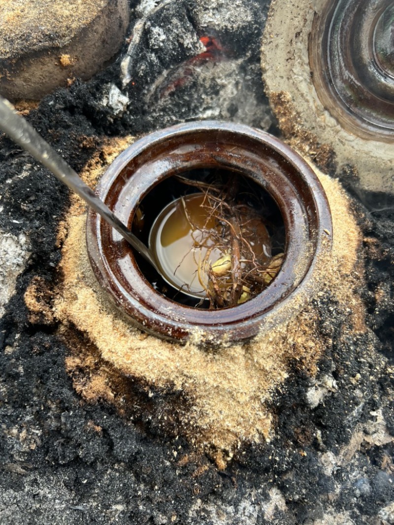河源客家老姜艾根黑豆火灸黄酒香味浓