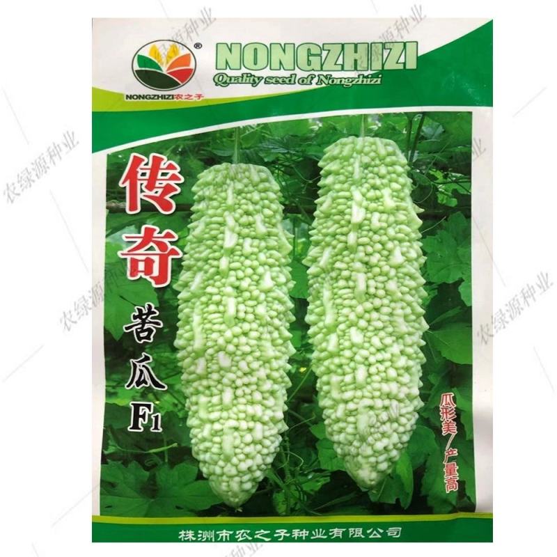 传奇苦瓜种子10克，中早熟瓜淡绿有光泽长刺溜