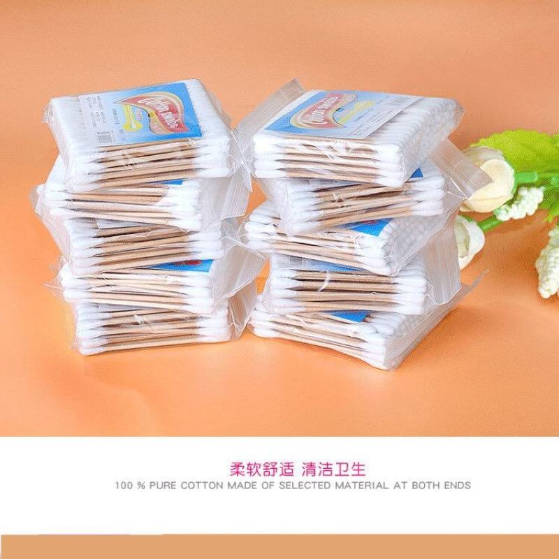 双头棉签掏耳朵化妆棉棒棉签双头木棒棉签棉
