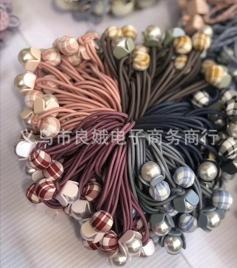 地摊一元模式皮筋头绳发绳头花发圈高弹力皮筋扎头发绳包邮。