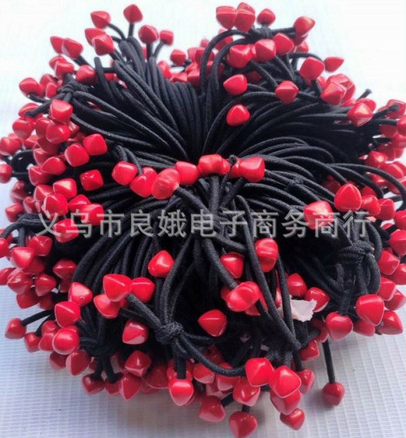 地摊一元模式皮筋头绳发绳头花发圈高弹力皮筋扎头发绳包邮。