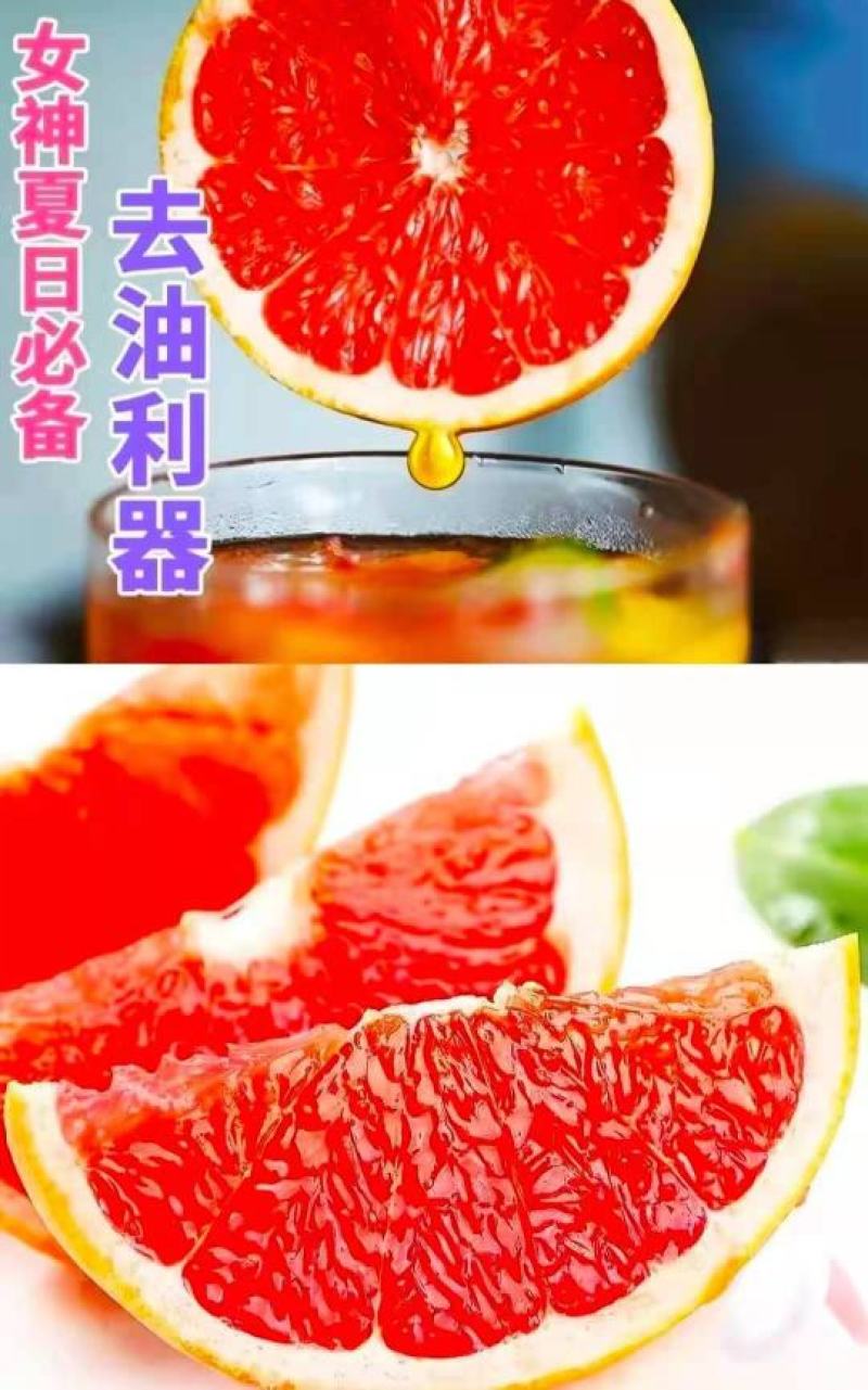 红心西柚当季节新鲜水果果肉红润酸甜多汁爽口