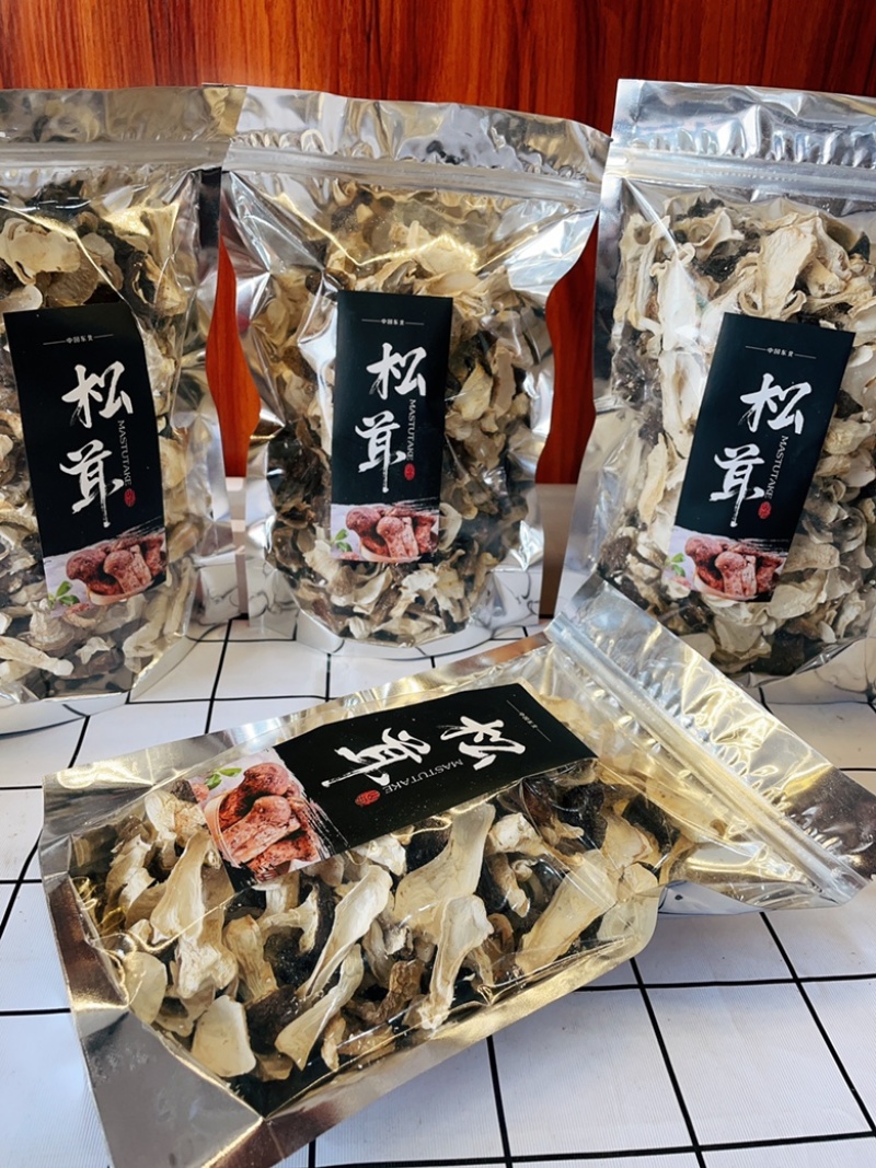 长白山野生松茸片松茸干片产地源头批发供应