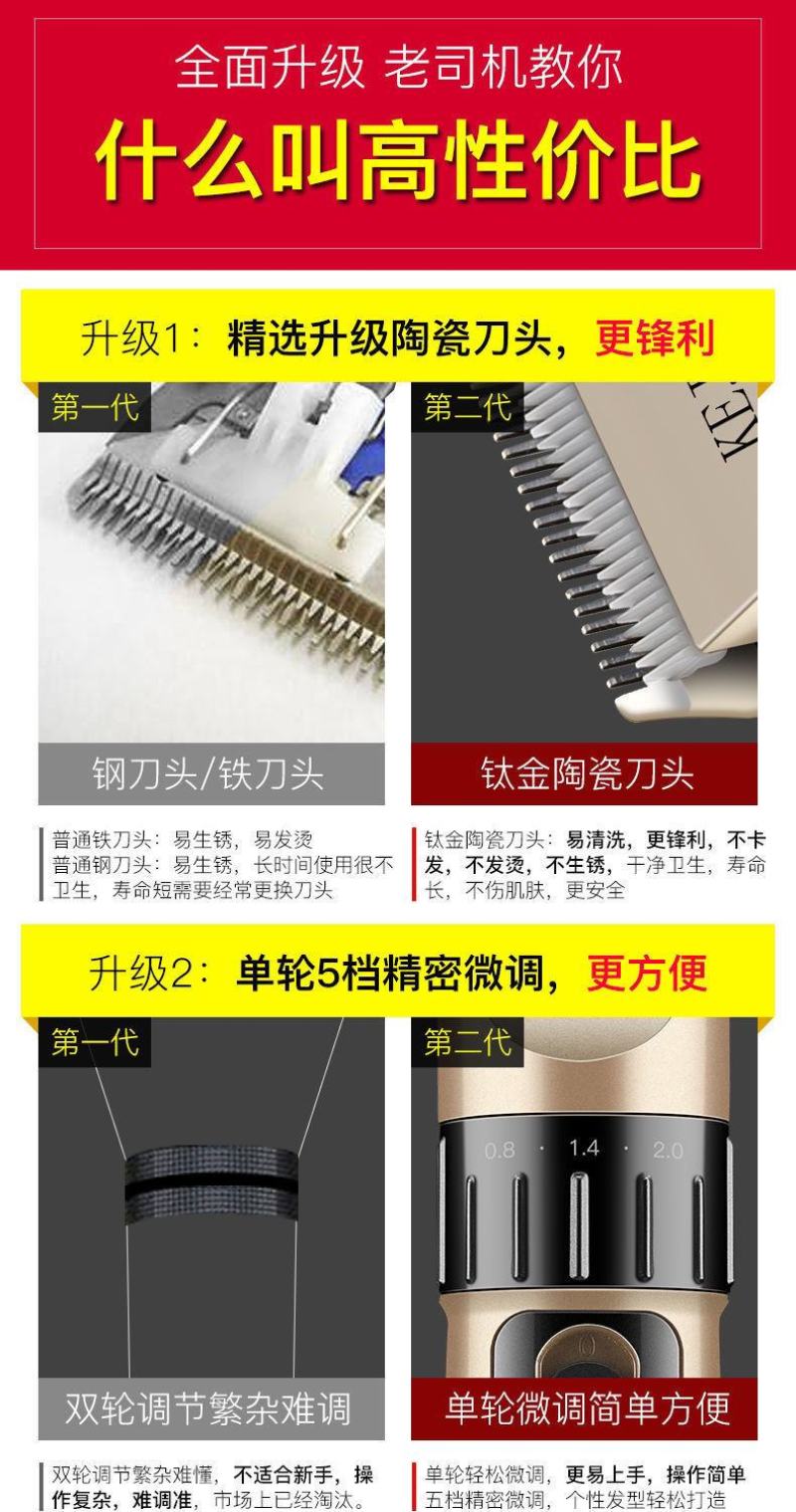 包邮理发器电推剪剃头刀电动推子成人儿童婴儿家用充电理发