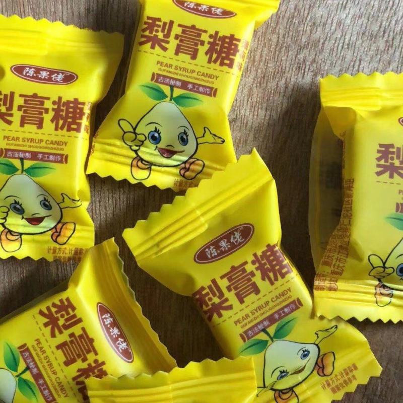 梨膏糖，薄荷味，清凉味，有黄色和绿色两种口味，要的联系
