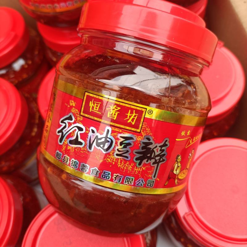 四川红油豆瓣酱一公斤装地摊赶集展销会超市促销产品郫县豆瓣