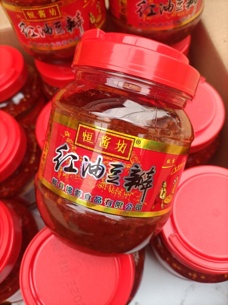 四川红油豆瓣酱一公斤装地摊赶集展销会超市促销产品郫县豆瓣