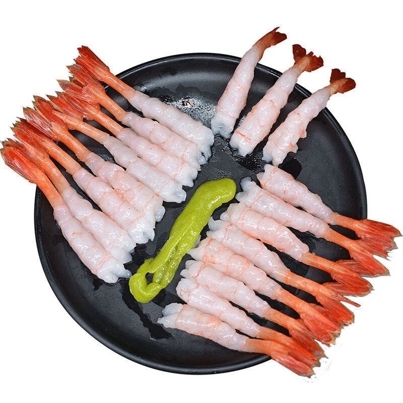 去头去壳大甜虾尾新鲜即食刺身拼盘日式料理营养家庭美食