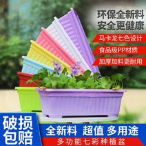 阳台种菜盆蔬菜种植箱家庭家用长方形花盆塑料花盆大号特价清