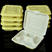 快餐盒连体四格塑料快餐盒食品外卖打包盒便当盒黄