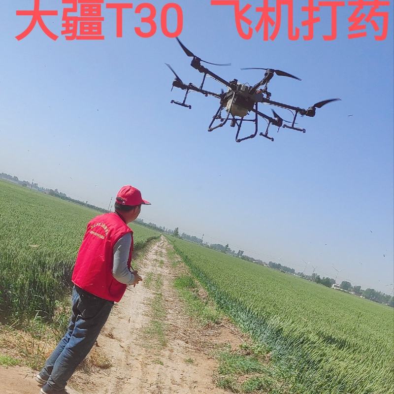 大疆T30无人机飞防打药撤肥服务