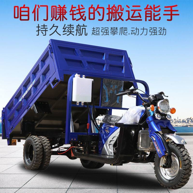 【牛商推荐】厂家直发农用重载王汽油三轮车，重载自卸省油